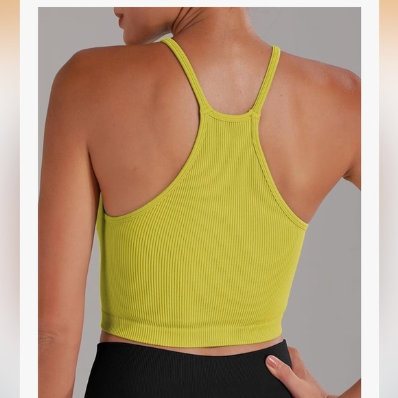 NWT Free to Be Tank, Crop Ribbed Tank Tops Seamless Racerback Camisoles   L/XL - Picture 4 of 7